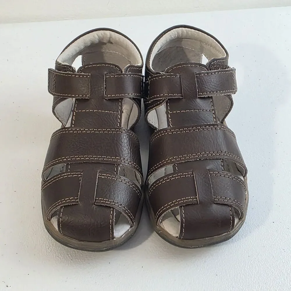 See Kai Run Kids Shoes Jude IV Brown Sandals Fishermans US Size 10 Toddler Nwob